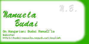 manuela budai business card